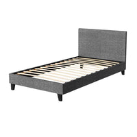 Thumbnail for ARTISS Neo King Single Bed Frame Grey | Contemporary Wooden Bedhead