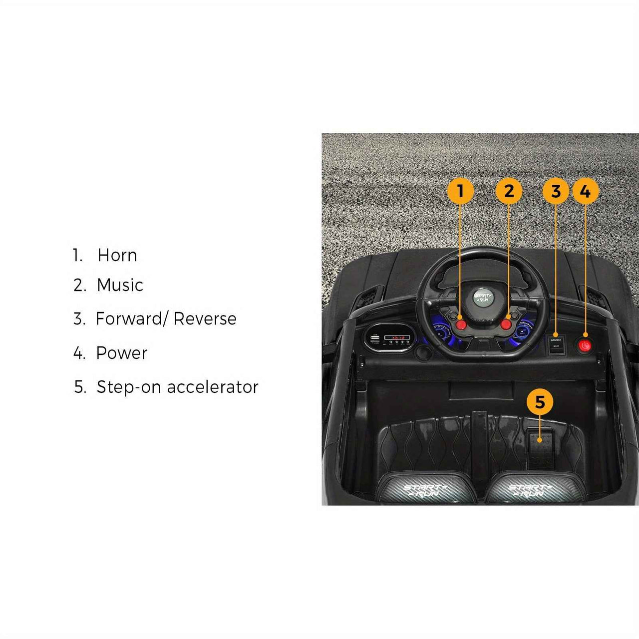 Range Rover Inspired Kids Ride On Car with Remote Control | Black Electric Vehicle MP3 LED light 12V