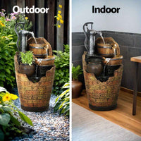 Thumbnail for Garden Solar Fountain Water Feature Outdoor Cascading Hand Pump Design 80CM