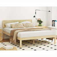 Thumbnail for Artiss Queen Bed / Double Bed Wooden Bed Frame - Modern Pine Platform Base