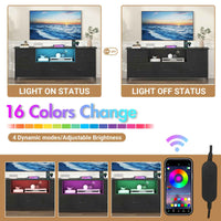 Thumbnail for Advwin TV Unit Cabinet 140cm with Charging Station, TV Stand with 5 Storage Drawers & Open Shelf,