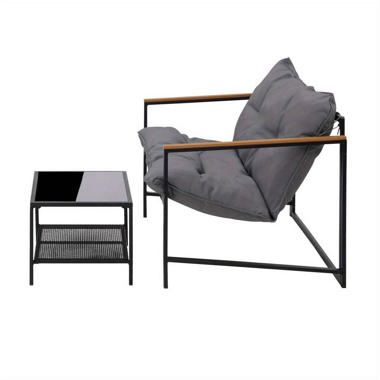 2pcs Outdoor Patio Sofa Set Garden Lounge Setting Furniture