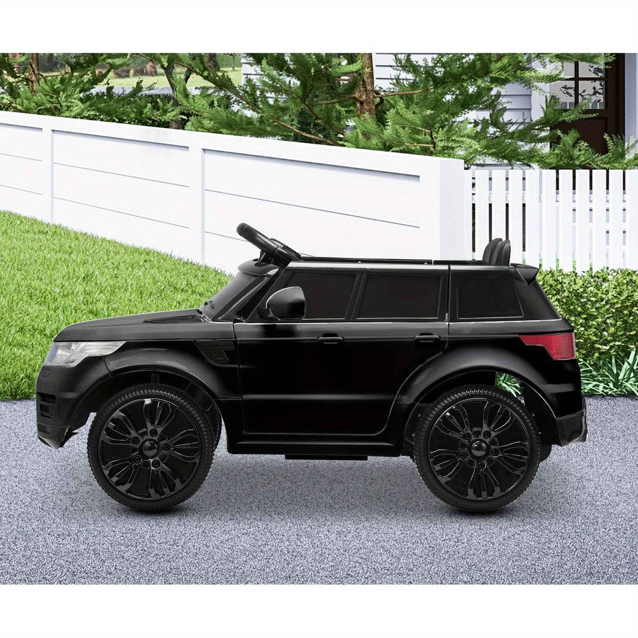 Range Rover Inspired Kids Ride On Car with Remote Control | Black Electric Vehicle MP3 LED light 12V
