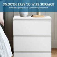Thumbnail for Bedside Table with Three Roomy Drawers and Handle-Free