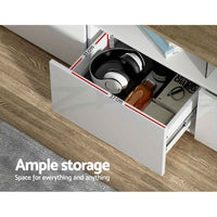 Thumbnail for Artiss TV Unit Cabinet Entertainment Units, Wood Stand Table Cabinets Storage Shelf Organiser Cupboard Home Living Room Bedroom Furniture, with 3 Spacious Drawer High Gloss White