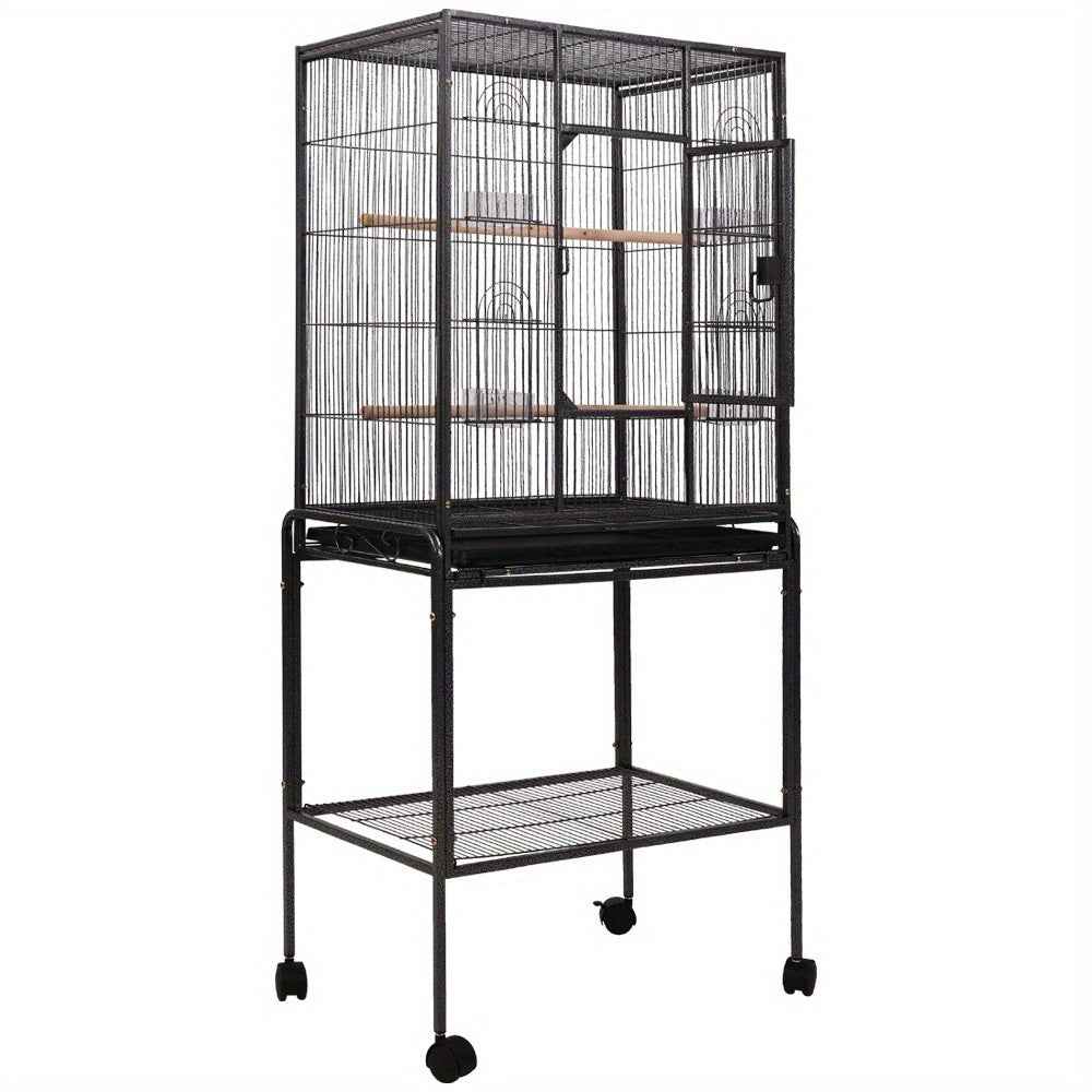 i.Pet Bird Cage Large Cages 144cm Parrot Aviary Stand-Alone Budgie Wheels Castor
