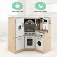 Thumbnail for Wooden Corner kids Kitchen Playset | Pretend Cooking Toy with Cookware Accessories, For 3+