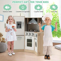 Thumbnail for Wooden Corner kids Kitchen Playset | Pretend Cooking Toy with Cookware Accessories, For 3+