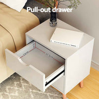 Thumbnail for Artiss 2x Bedside Table 2 Drawers Side End Table Storage Cabinet Nightstand White