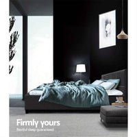 Thumbnail for Charcoal Grey TINO Double Bed Frame - Contemporary Hardwood Design