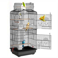 Thumbnail for VEVOR 99.06cm Hanging Metal Bird Flight Cage for Parakeets, Cockatiels & Small Parrots