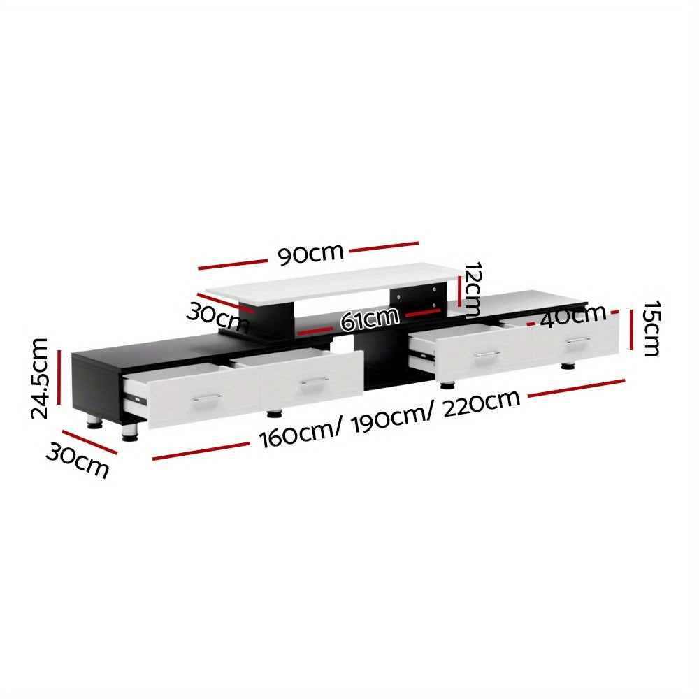 Artiss Extendable TV Cabinet Entertainment Unit - 160cm to 220cm,