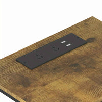 Thumbnail for Bedside Table 3 Fabric Drawers &Wooden Tabletop, LED Nightstand With Charging Station And USB Por