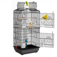 Thumbnail for VEVOR 99.06cm Hanging Metal Bird Flight Cage for Parakeets, Cockatiels & Small Parrots