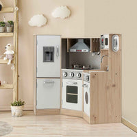 Thumbnail for Wooden Corner kids Kitchen Playset | Pretend Cooking Toy with Cookware Accessories, For 3+
