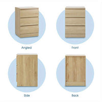 Thumbnail for Bedside Table with Three Roomy Drawers and Handle-Free