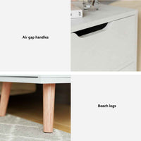 Thumbnail for Artiss 2x Bedside Table 2 Drawers Side End Table Storage Cabinet Nightstand White