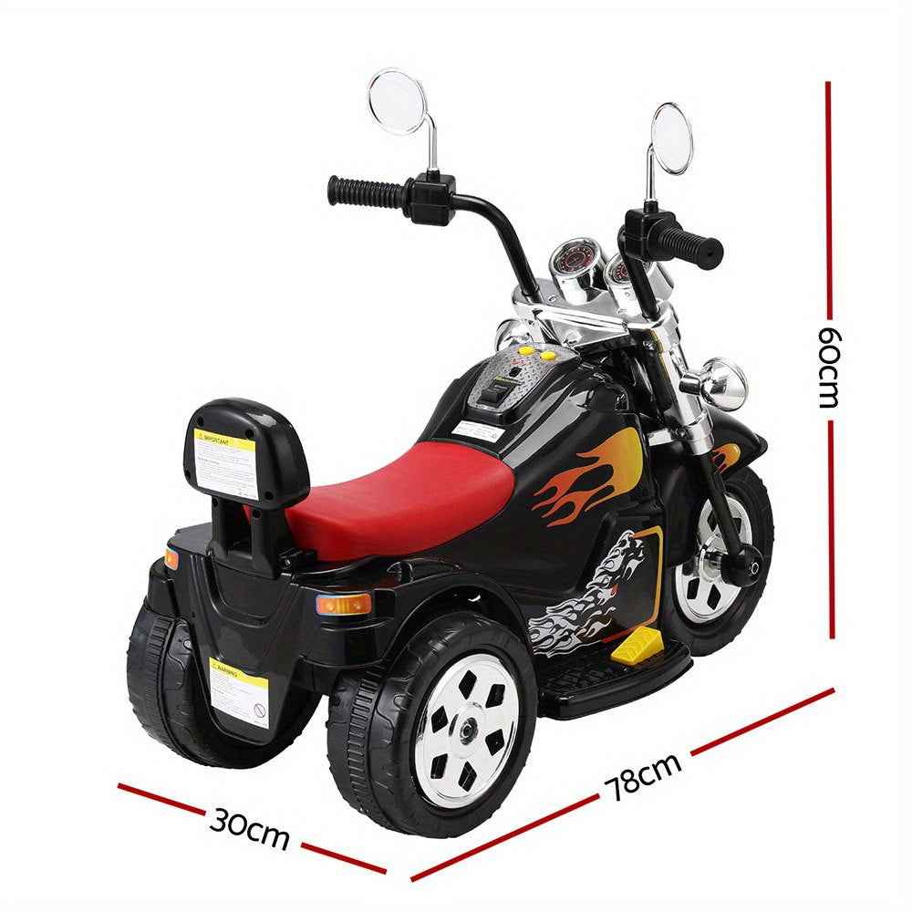 Harley-Davidson-inspired Electric Motorcycle Black Youngsters' Electric Motorcycle Ride-On Toy | 6V Battery Powered