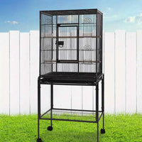 Thumbnail for i.Pet Bird Cage Large Cages 144cm Parrot Aviary Stand-Alone Budgie Wheels Castor