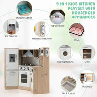 Thumbnail for Wooden Corner kids Kitchen Playset | Pretend Cooking Toy with Cookware Accessories, For 3+