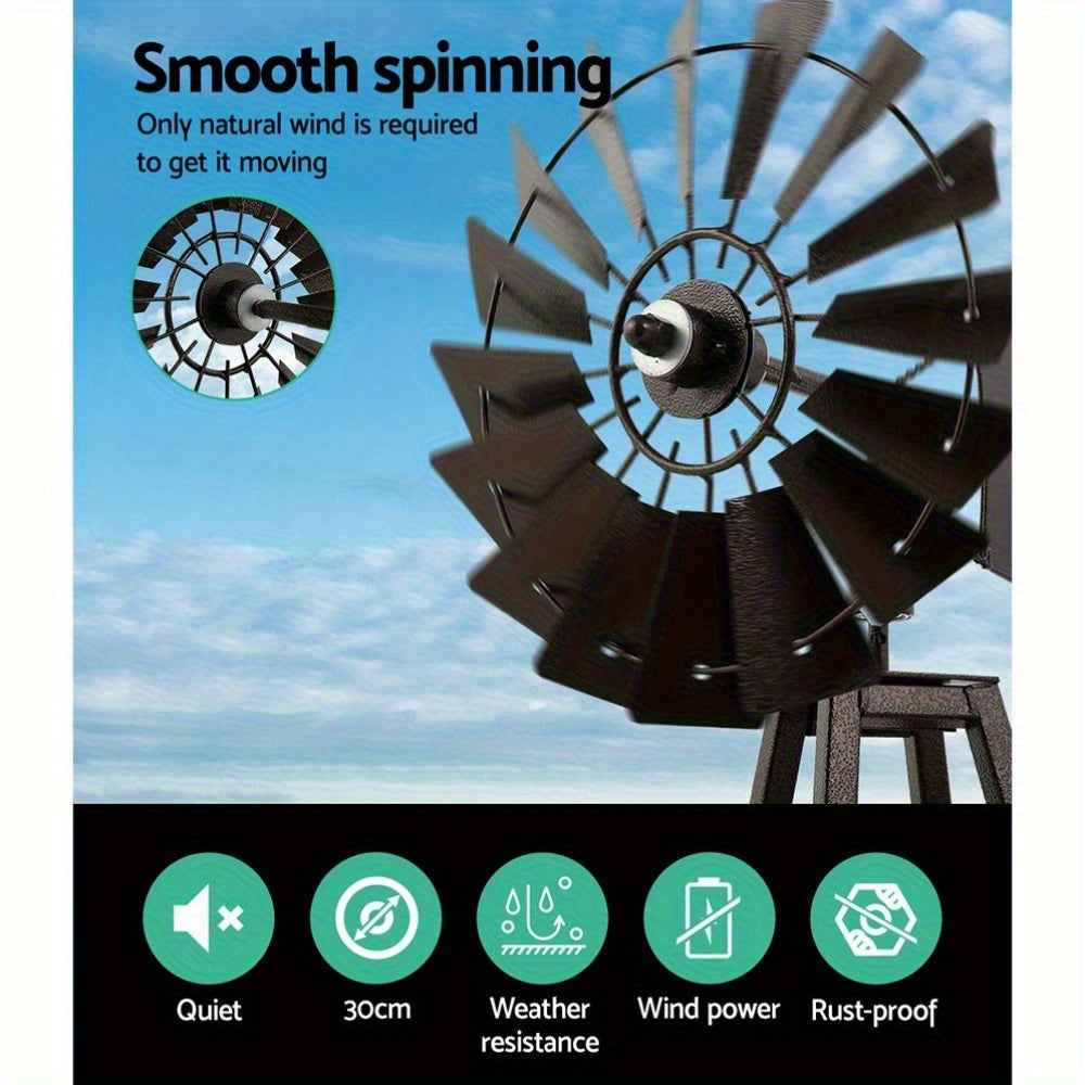 Garden 120cm Garden Windmill Metal Ornaments Outdoor Decor Ornamental Windmill