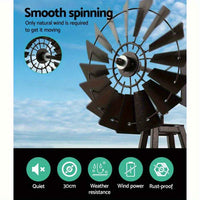 Thumbnail for Garden 120cm Garden Windmill Metal Ornaments Outdoor Decor Ornamental Windmill