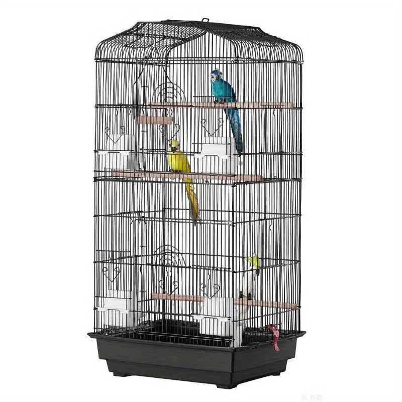 VEVOR 99.06cm Hanging Metal Bird Flight Cage for Parakeets, Cockatiels & Small Parrots