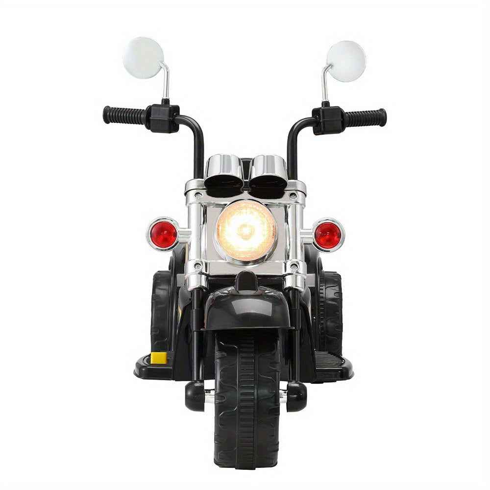 Harley-Davidson-inspired Electric Motorcycle Black Youngsters' Electric Motorcycle Ride-On Toy | 6V Battery Powered