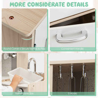 Thumbnail for Wooden Corner kids Kitchen Playset | Pretend Cooking Toy with Cookware Accessories, For 3+