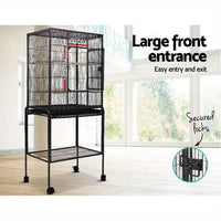 Thumbnail for i.Pet Bird Cage Large Cages 144cm Parrot Aviary Stand-Alone Budgie Wheels Castor
