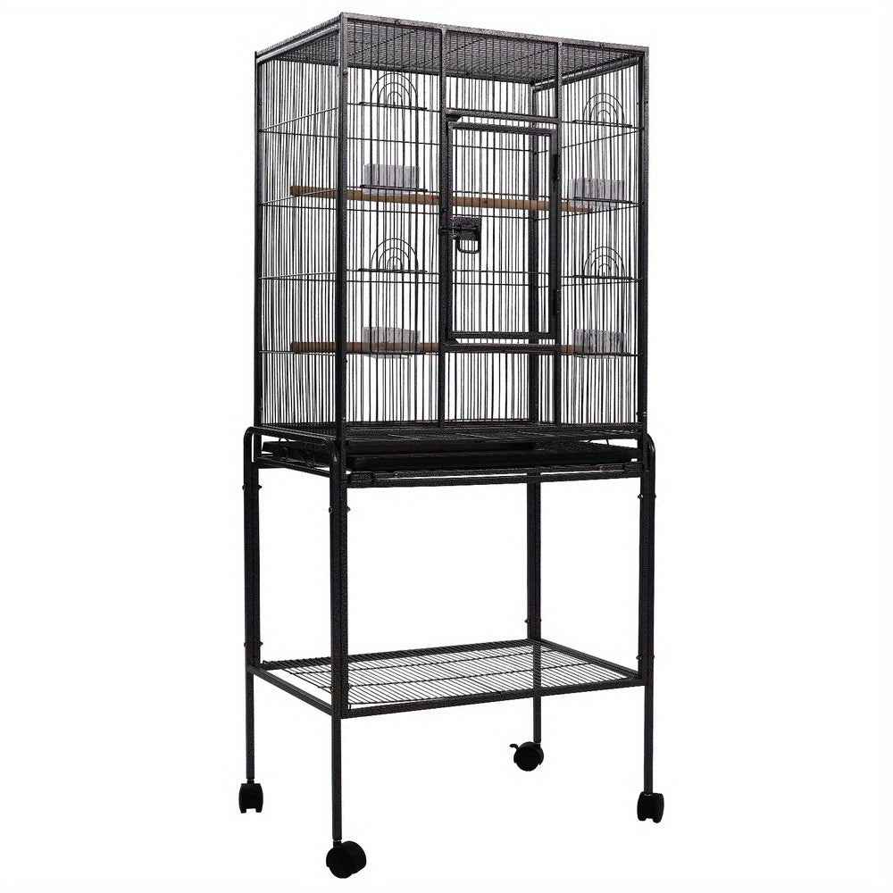 i.Pet Bird Cage Large Cages 144cm Parrot Aviary Stand-Alone Budgie Wheels Castor