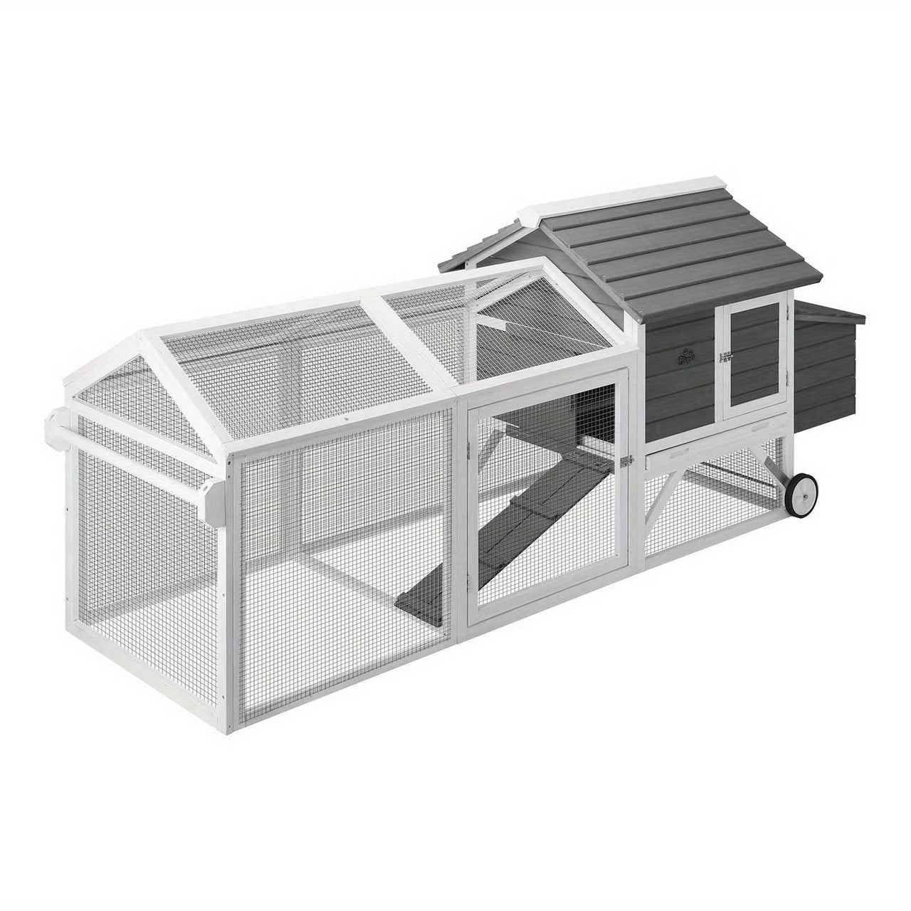 Extra Large Wooden Chicken Coop & Rabbit Hutch with Wheels