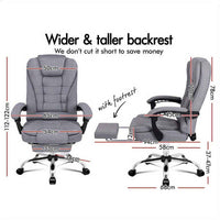 Thumbnail for ALFORDSON Massage Office Chair Heated Seat Executive Gaming Racer Fabric
