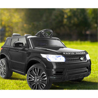 Thumbnail for Range Rover Inspired Kids Ride On Car with Remote Control | Black Electric Vehicle MP3 LED light 12V