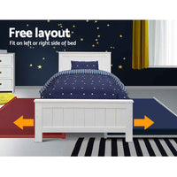 Thumbnail for King Single Wooden Trundle Daybed - White ELVIS | Contemporary Hardwood