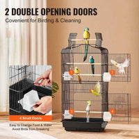 Thumbnail for VEVOR 99.06cm Hanging Metal Bird Flight Cage for Parakeets, Cockatiels & Small Parrots