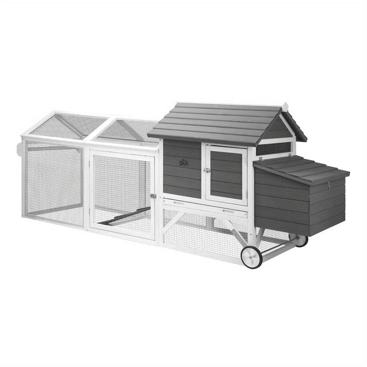 Extra Large Wooden Chicken Coop & Rabbit Hutch with Wheels