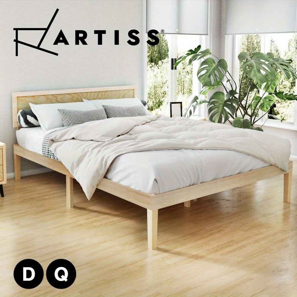 Artiss Queen Bed / Double Bed Wooden Bed Frame - Modern Pine Platform Base