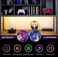 Thumbnail for LED Gaming Desk – Corner Computer desk Table w/ Storage & Drawers and led lights