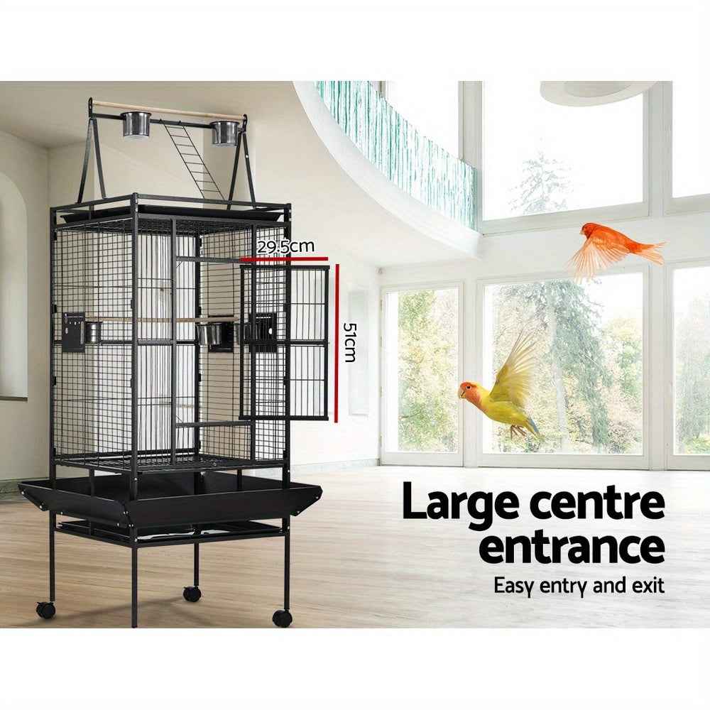 i.Pet Bird Cage Large Cages 173cm Parrot Aviary Stand-Alone Budgie Wheels Castor