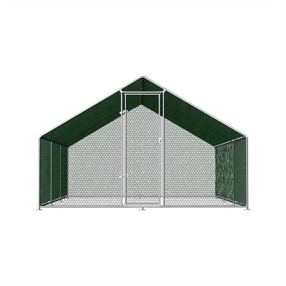 Walk-In Chicken Coop Cage 6x3x2m Galvanized Steel - Weather-Resistant, for Chickens, Ducks, Geese, Small Livestock Enclosure