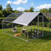 Walk-In Chicken Coop Outdoor Chicken Run 4m x 3m dealsrusau