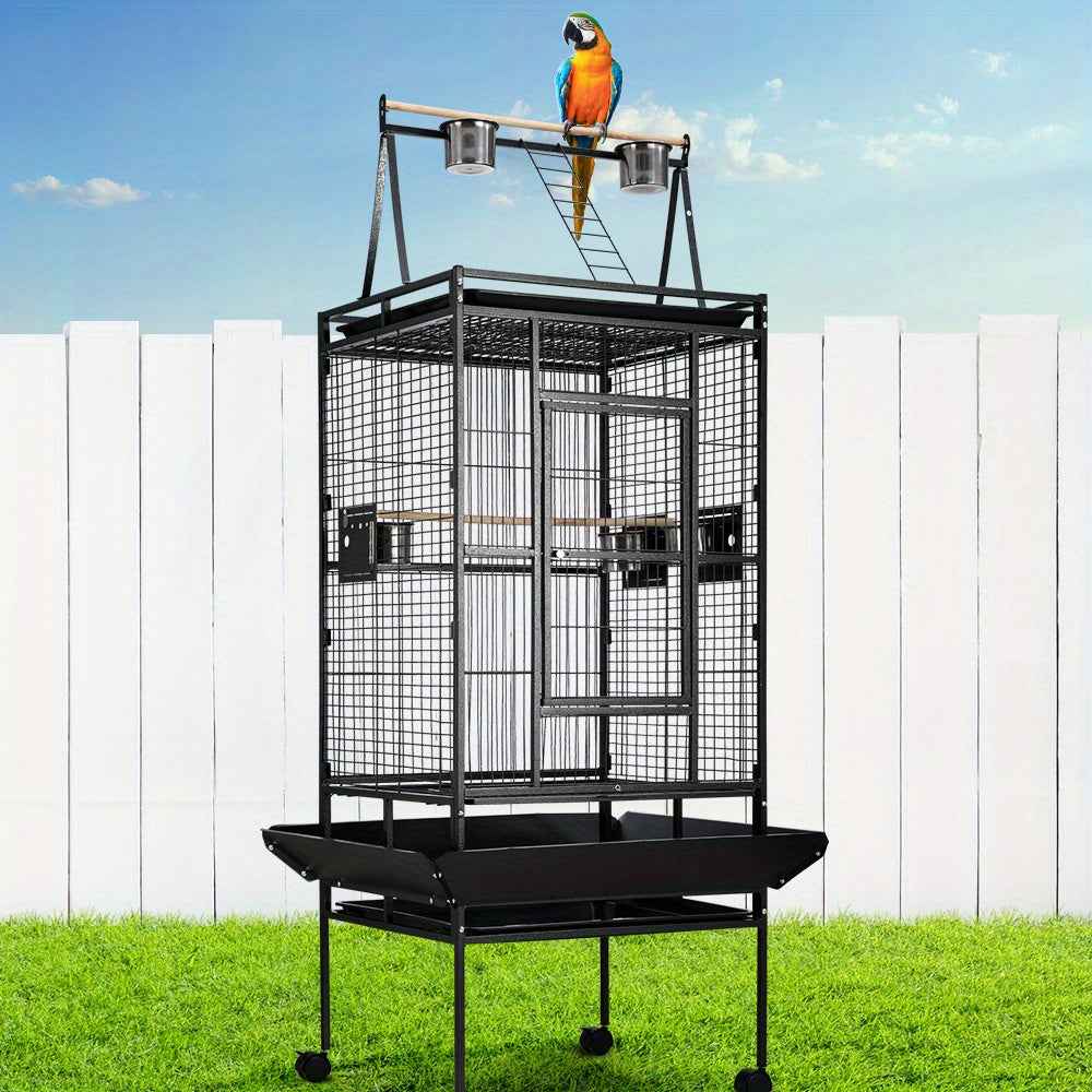 i.Pet Bird Cage Large Cages 173cm Parrot Aviary Stand-Alone Budgie Wheels Castor