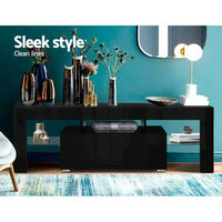 Thumbnail for Artiss Entertainment Unit TV Cabinet LED RGB 130cm Storage Drawers Black