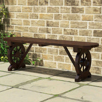 Thumbnail for Outdoor Garden Bench wagon wheel Patio , backyard