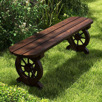 Thumbnail for Outdoor Garden Bench wagon wheel Patio , backyard