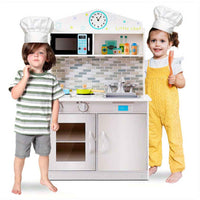Thumbnail for Wooden kids Kitchen Play Set Role Play Set Pretend Cooking Toys Gift w/Cookware