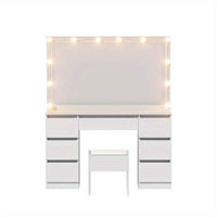 Thumbnail for Dressing Table with Stool Illuminated vanity table with 12 LED bulbs