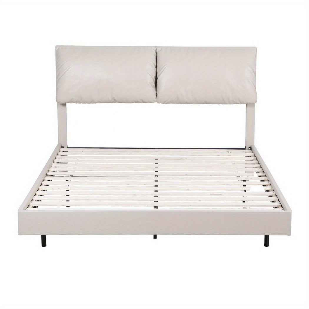 ARTISS Contemporary Double Bed Frame with RGB LED Headboard | USB Powered