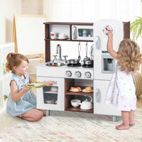 Thumbnail for LIFEZEAL Kitchen Play Set Pretend Play Toys Wooden Cooking Accessories w/ Realistic Sounds & Lights